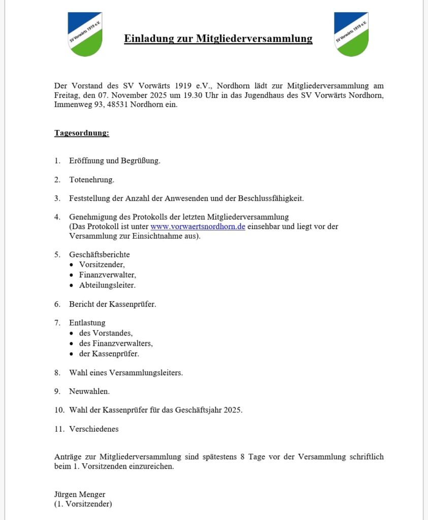 Mitgliederversammlung 2025